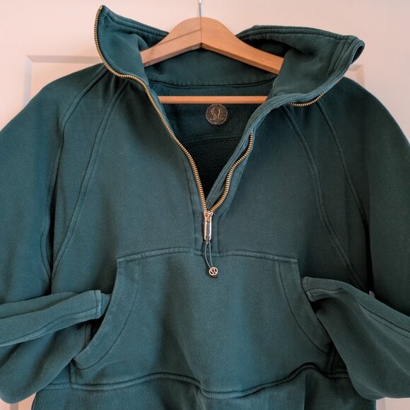 Lululemon | Oversized Funnel-Neck Scuba Half-Zip | Size M/L | Emerald Green - Picture 3 of 4